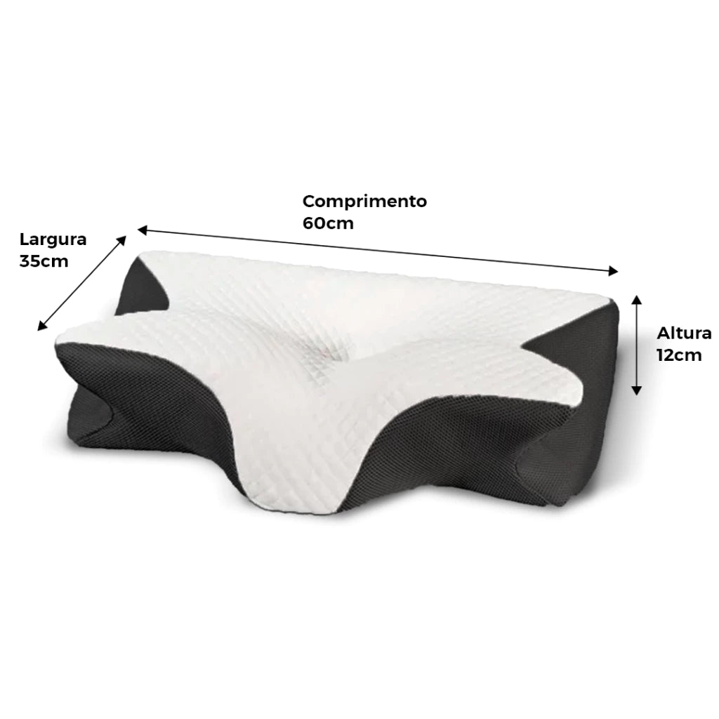 Travesseiro Cervical Ortopédica com Espuma de Memória – Conforto e Suporte para o Pescoço
